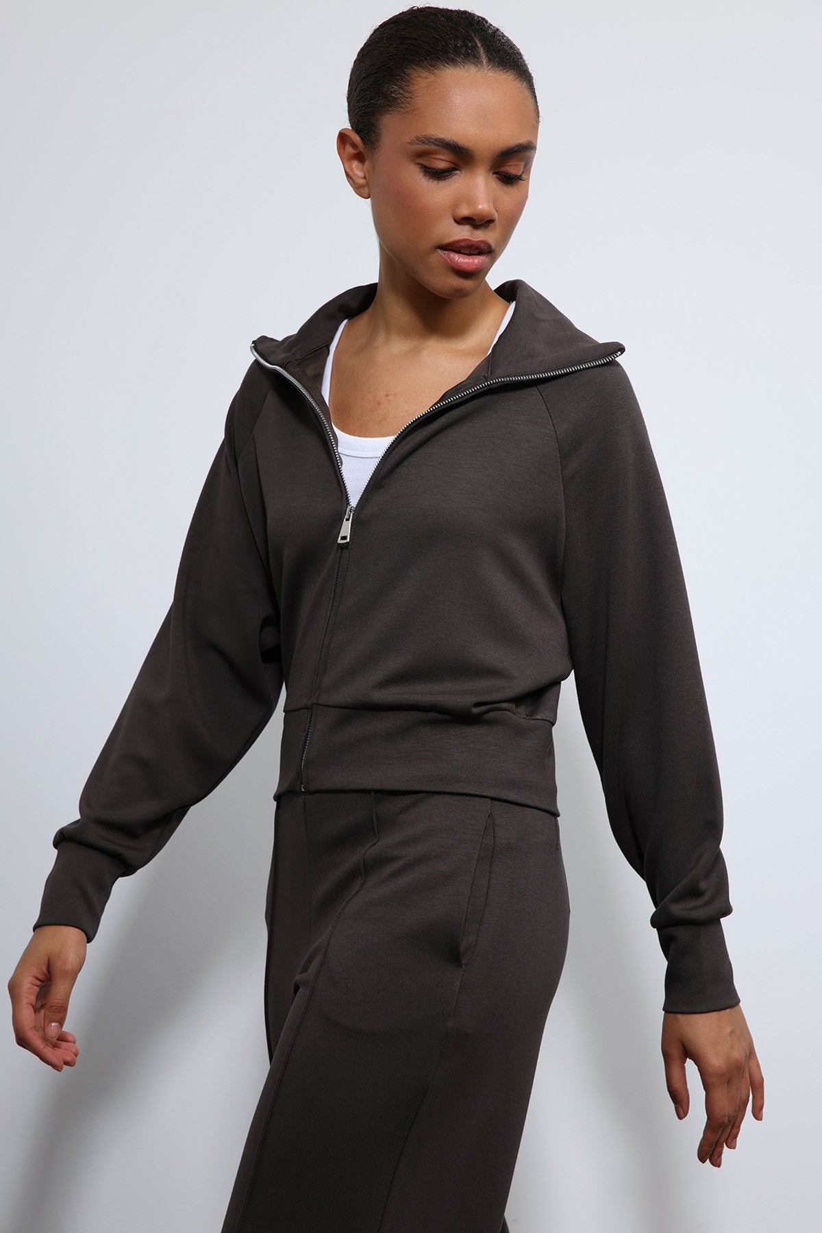 Women's Zipper-Front Sweatsuit Set