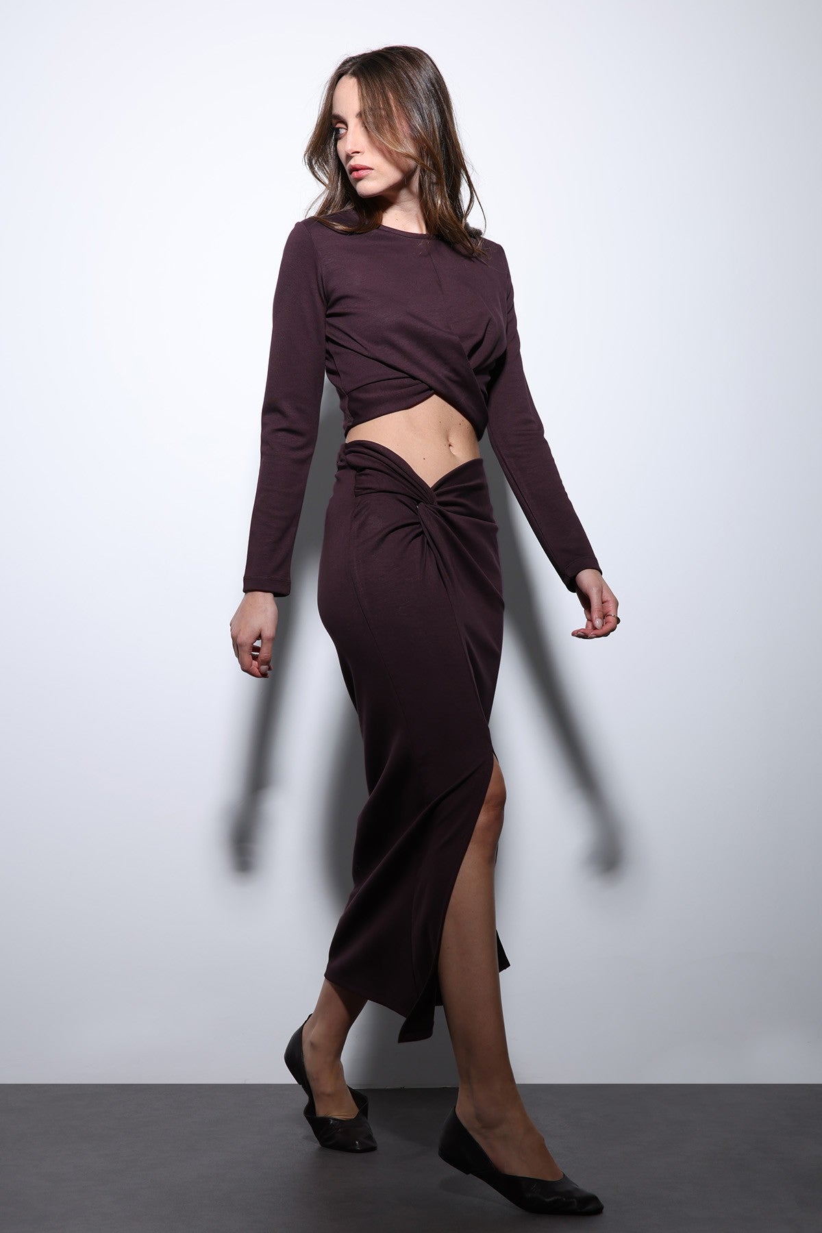 Antioch Women's Skirt Set with Slit Detail
