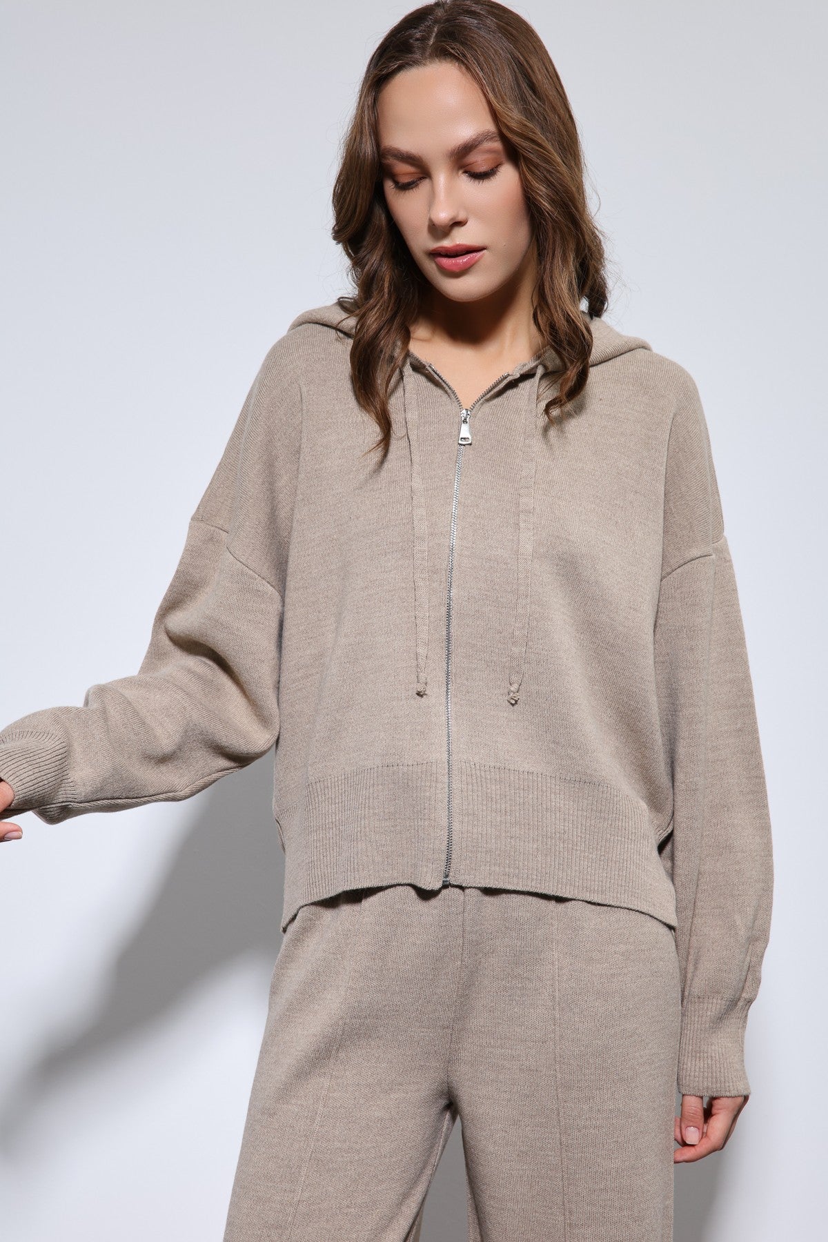 Antioch Hooded Top and Wide-Leg Knit Set