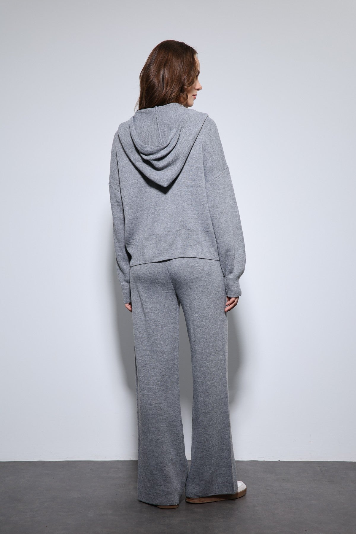 Antioch Hooded Top and Wide-Leg Knit Set