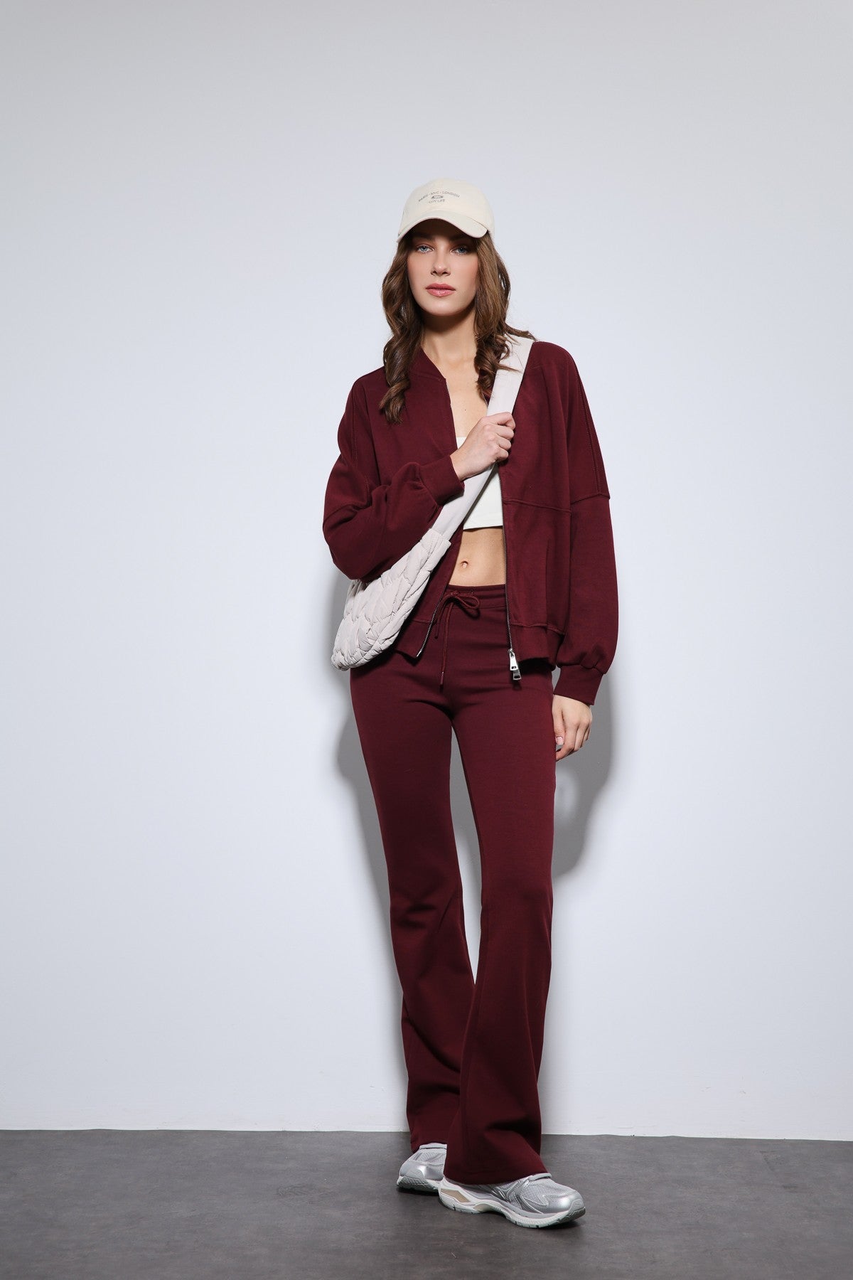 Antioch Bomber Jacket and Flared-Leg Sweatpants Set