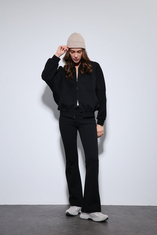 Antioch Bomber Jacket and Flared-Leg Sweatpants Set