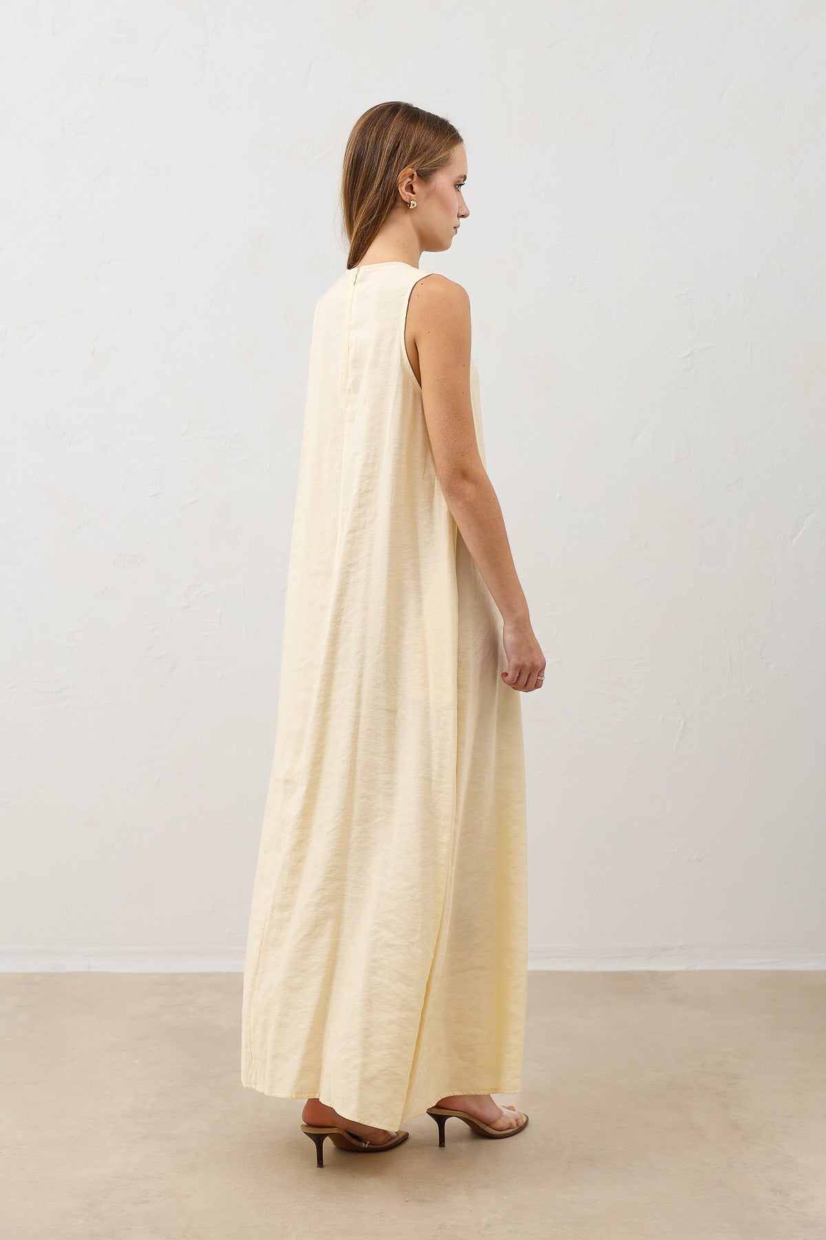 Antioch Draped Halter-Neck Midi Dress