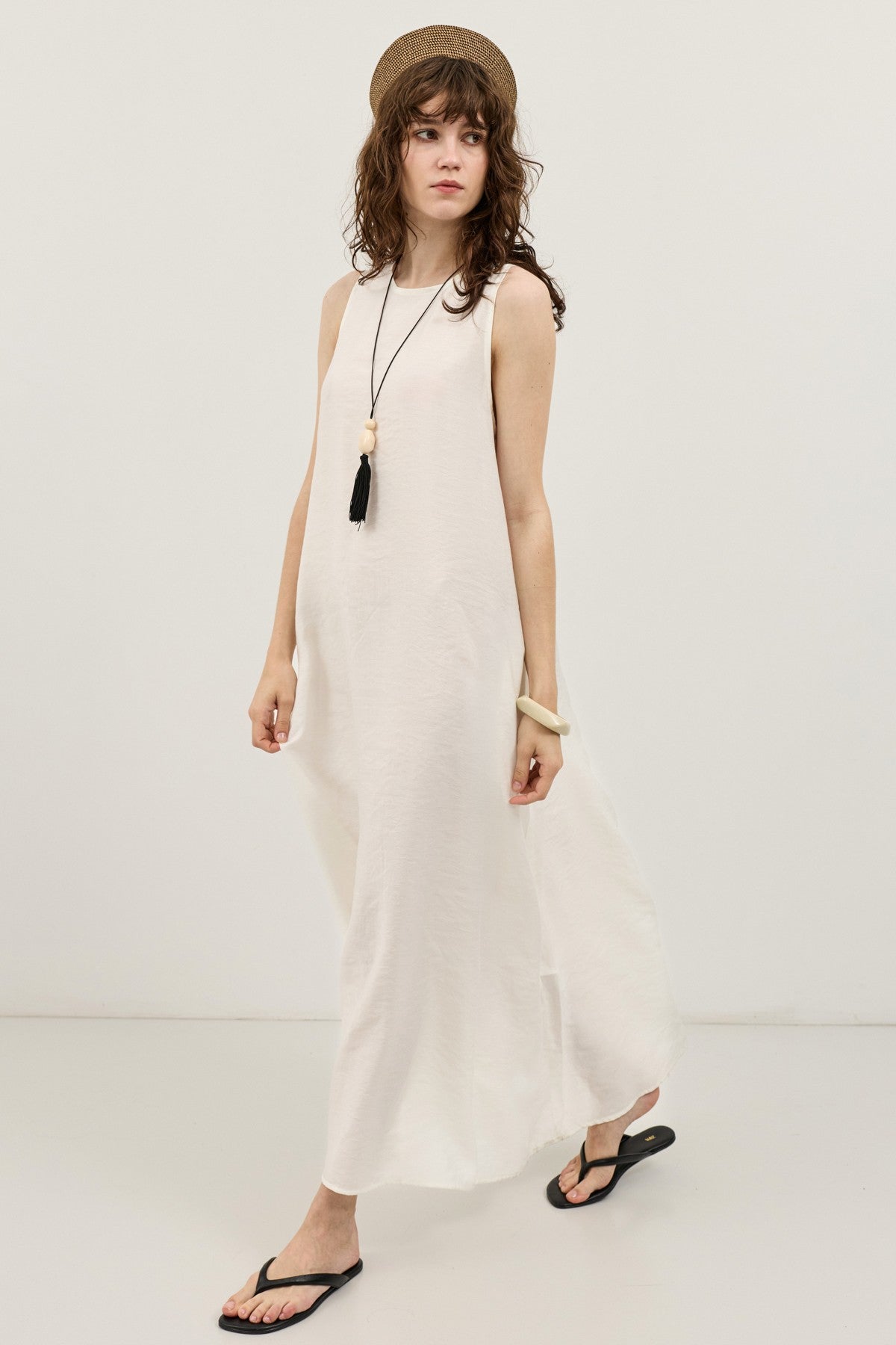 Flowy Halter-Neck Midi Dress