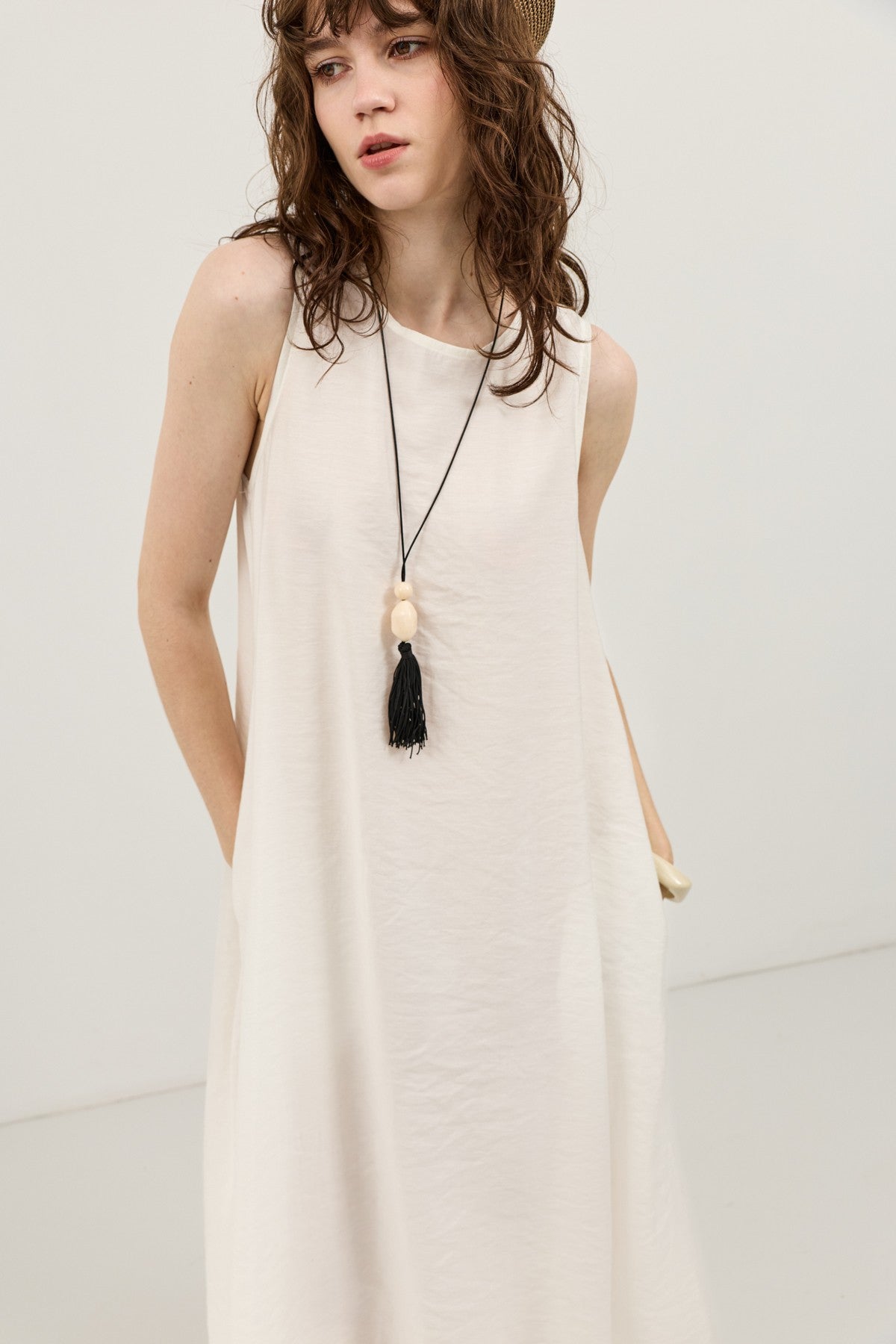 Flowy Halter-Neck Midi Dress