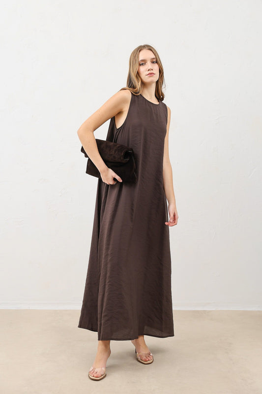 Antioch Draped Halter-Neck Midi Dress