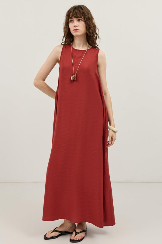 Flowy Halter-Neck Midi Dress
