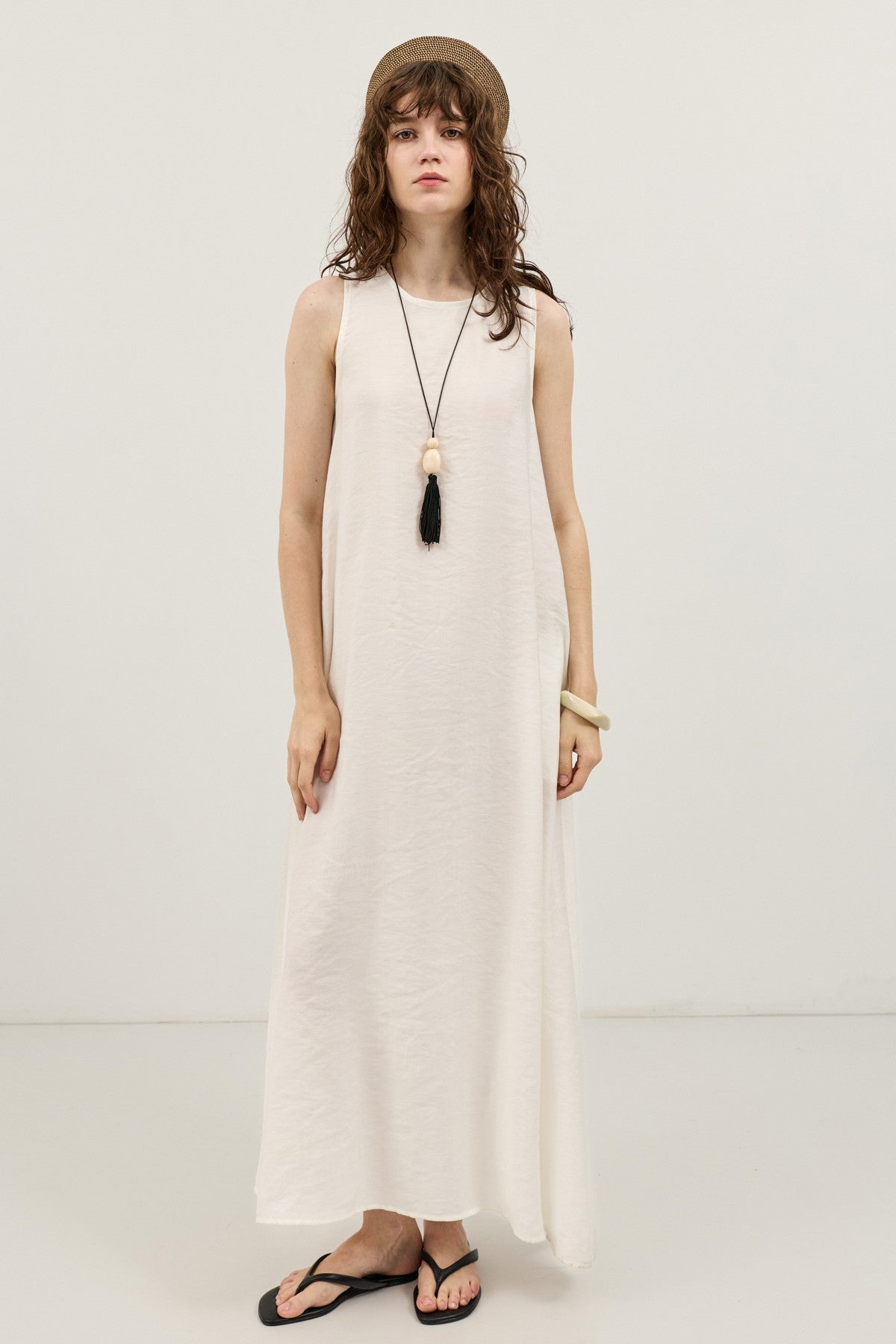 Flowy Halter-Neck Midi Dress