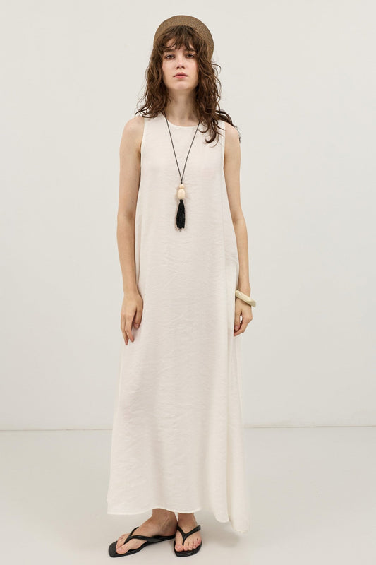 Flowy Halter-Neck Midi Dress