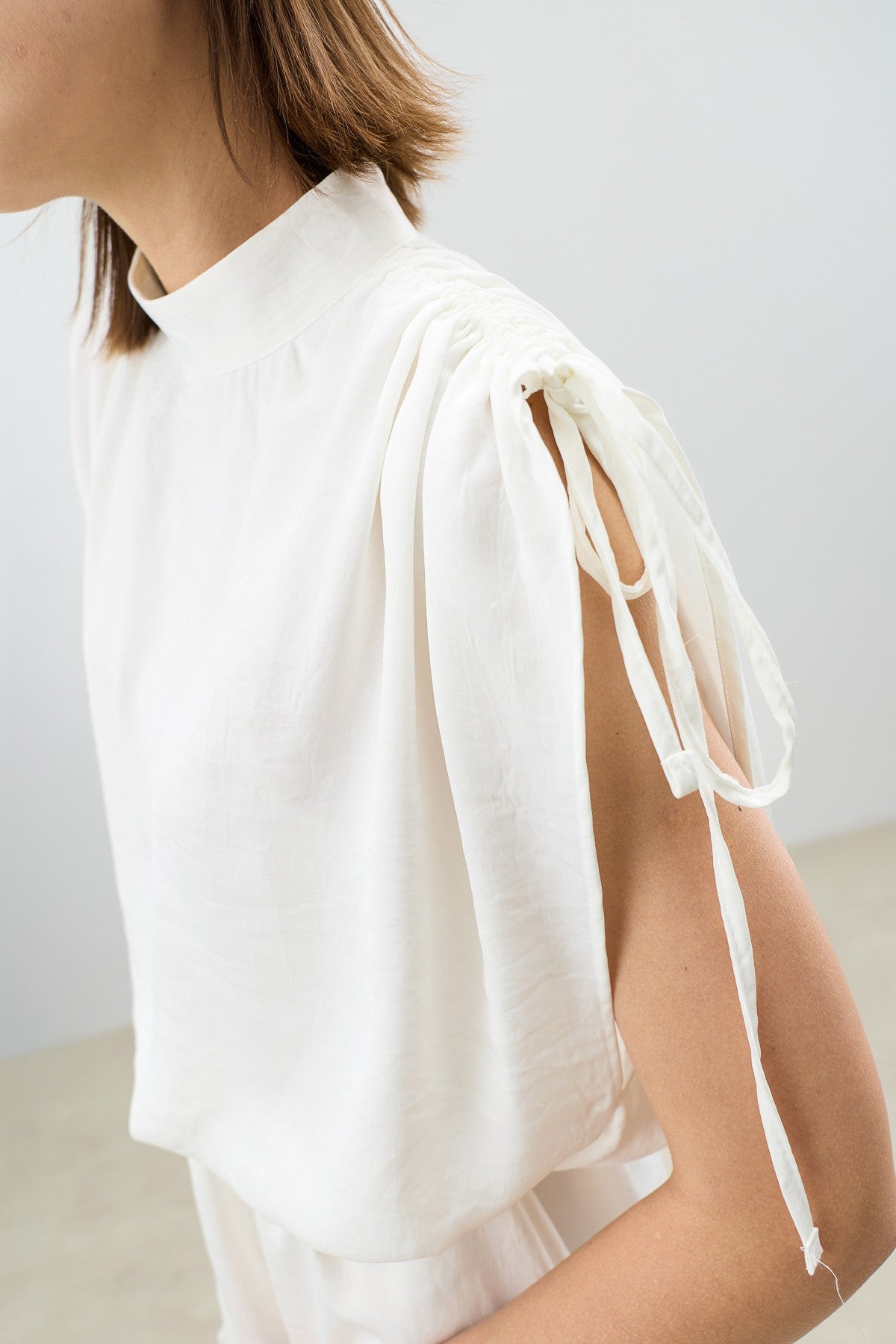 Women's Dress with Gathered Shoulders