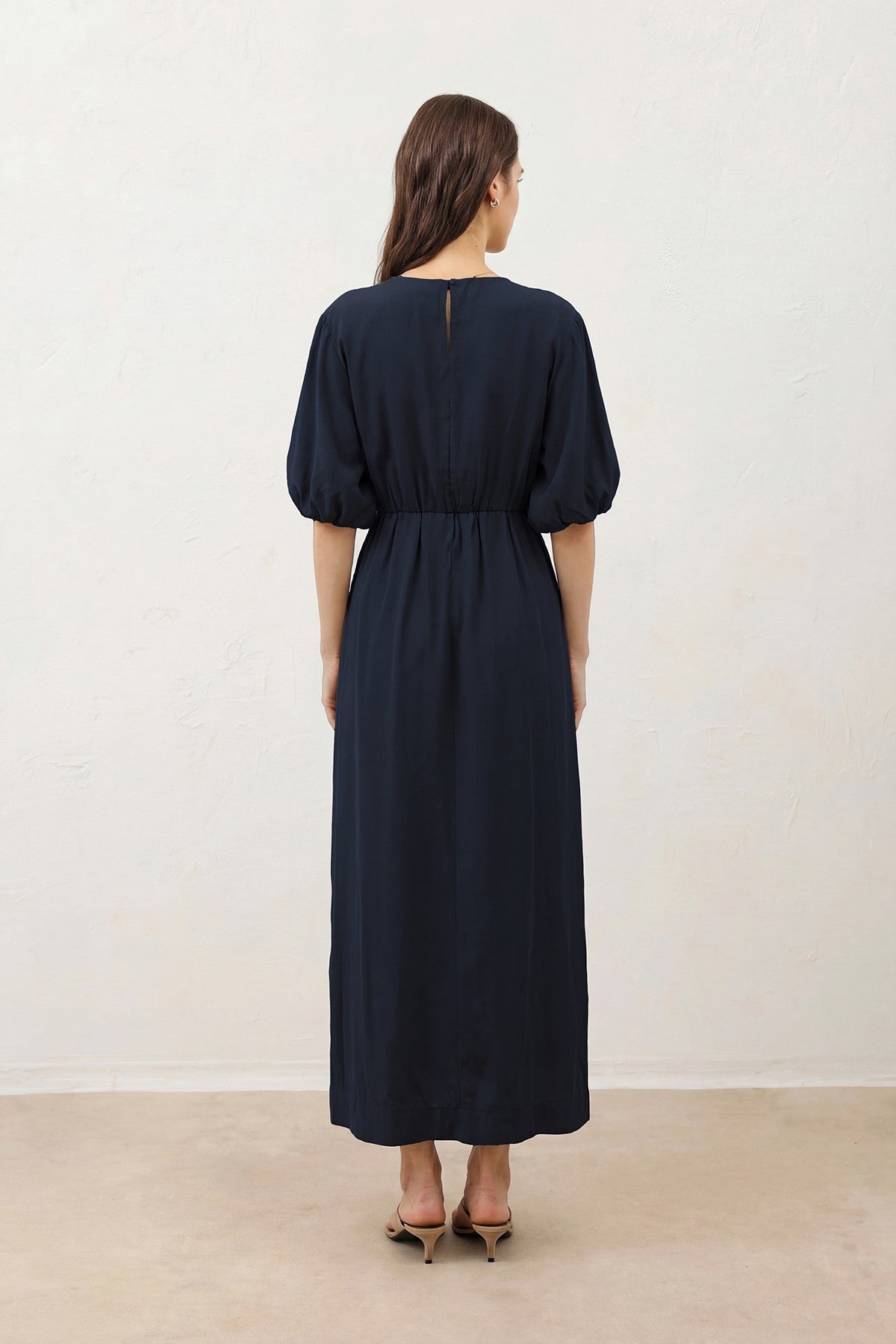 Antioch Balloon-Sleeve Midi Dress for Women