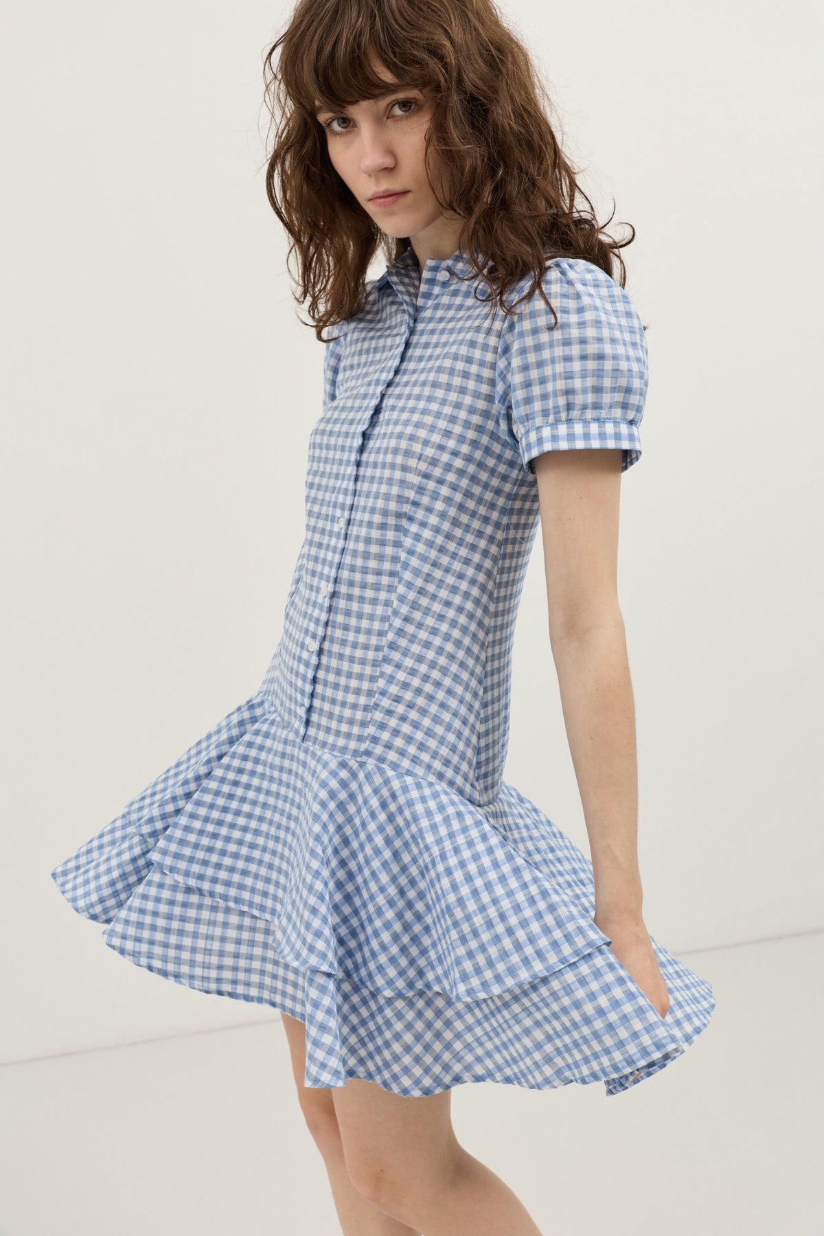 Women's Polka-Dot Ruffle Dress