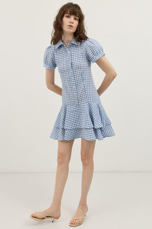 Women's Polka-Dot Ruffle Dress