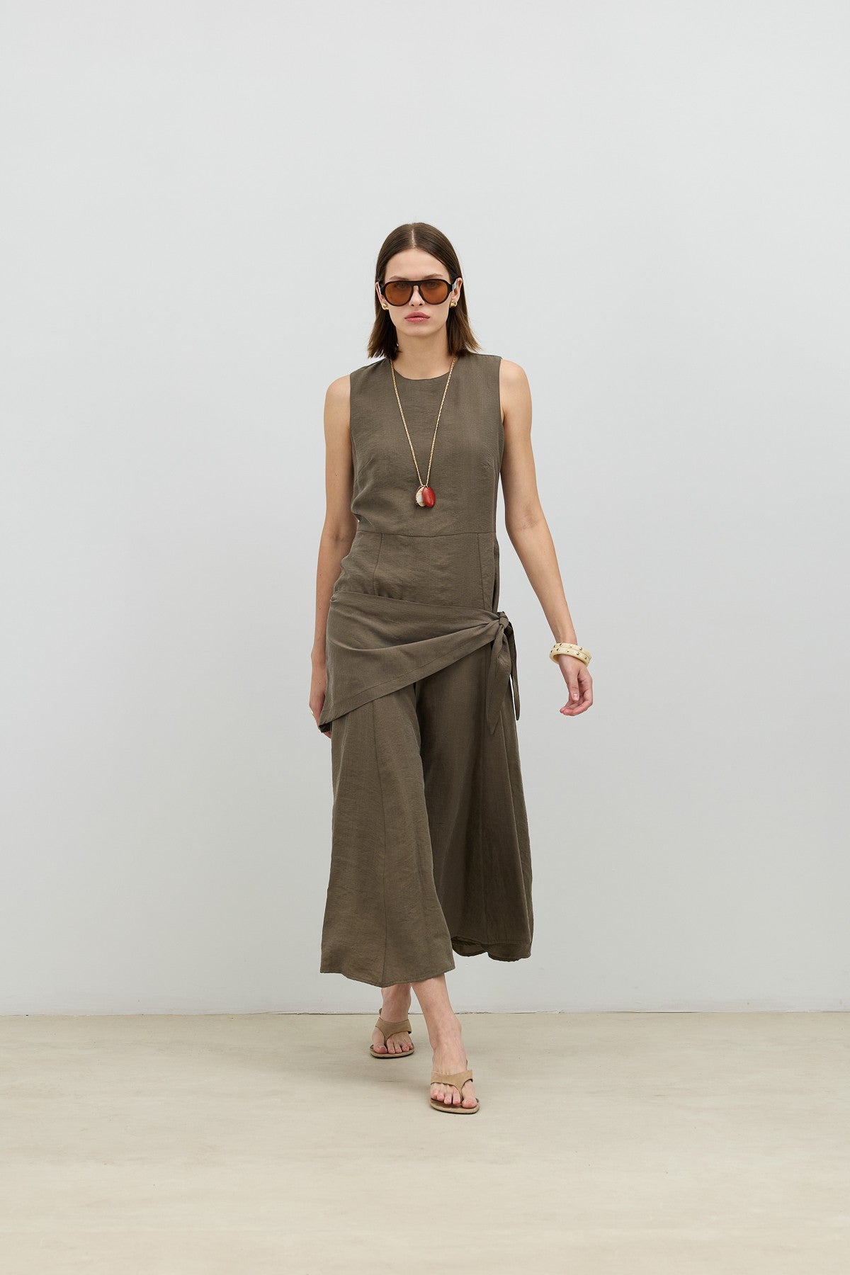 Women's Dress with a Belt Detail in an Antioch Lyocell Blend