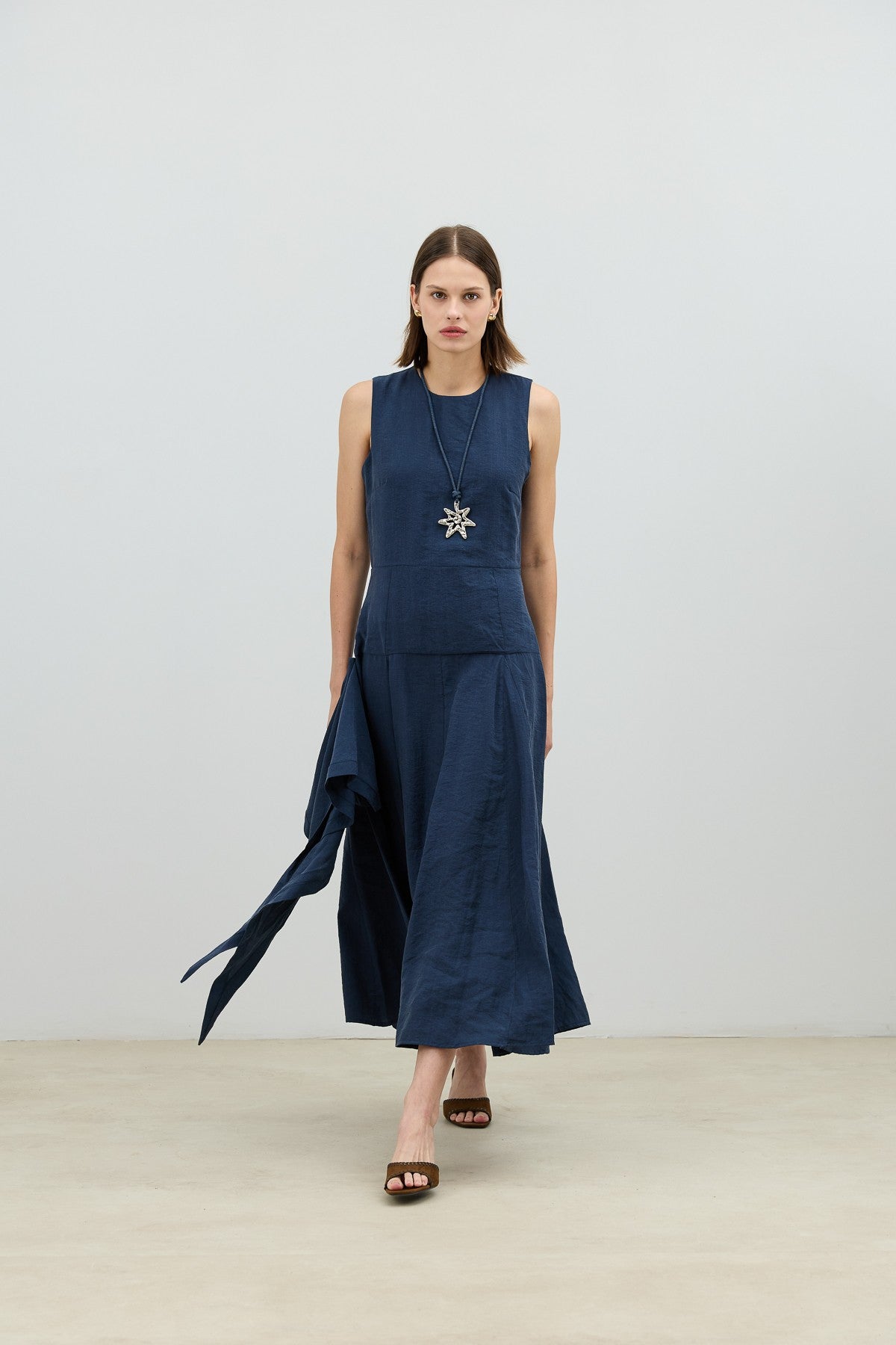 Women's Dress with a Belt Detail in an Antioch Lyocell Blend