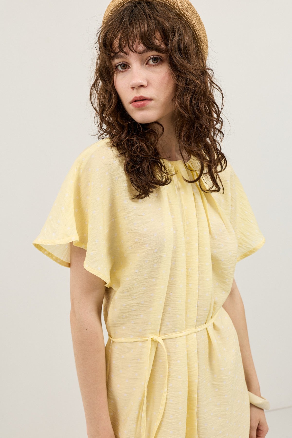 Polka-Dot Midi Dress