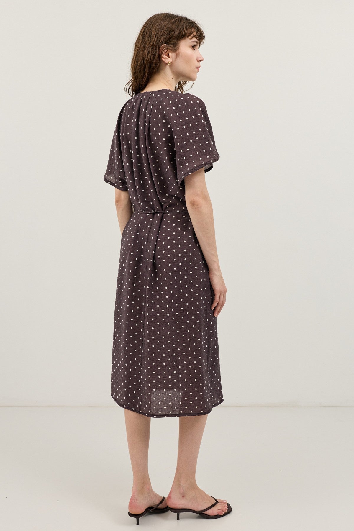 Polka-Dot Midi Dress