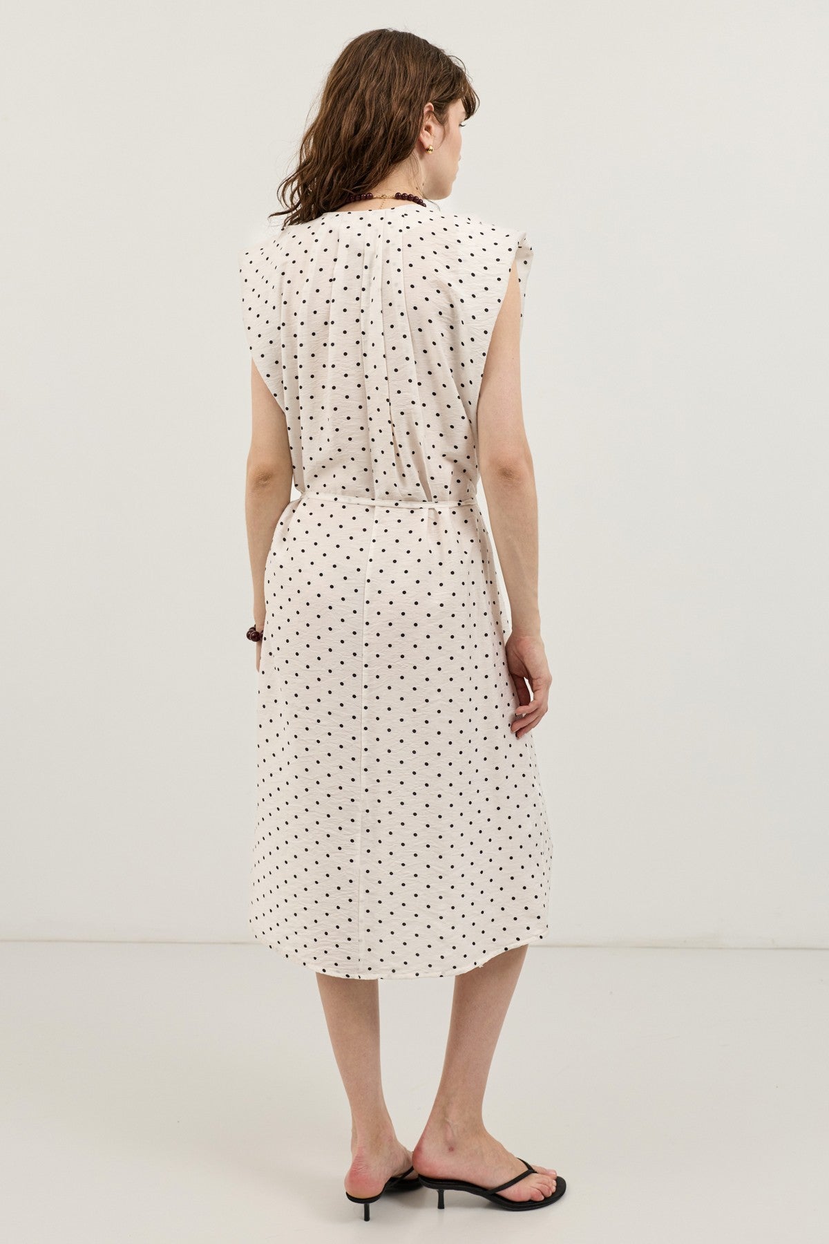 Polka-Dot Midi Dress