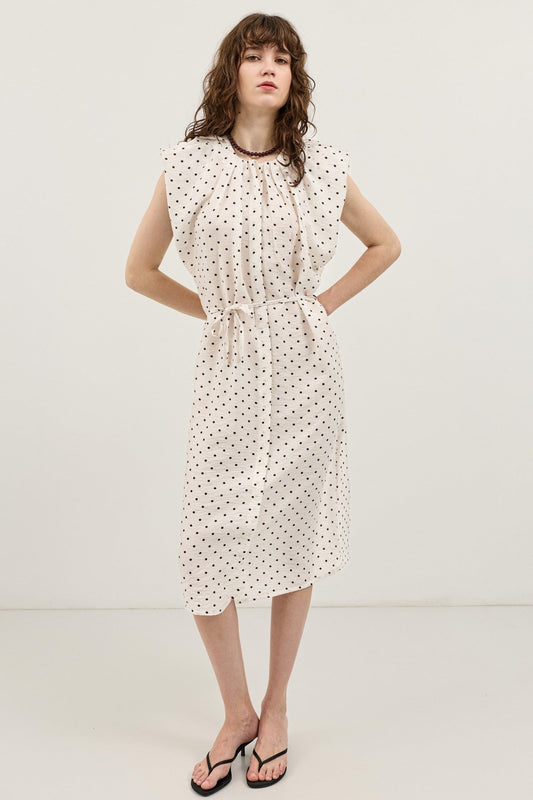 Polka-Dot Midi Dress