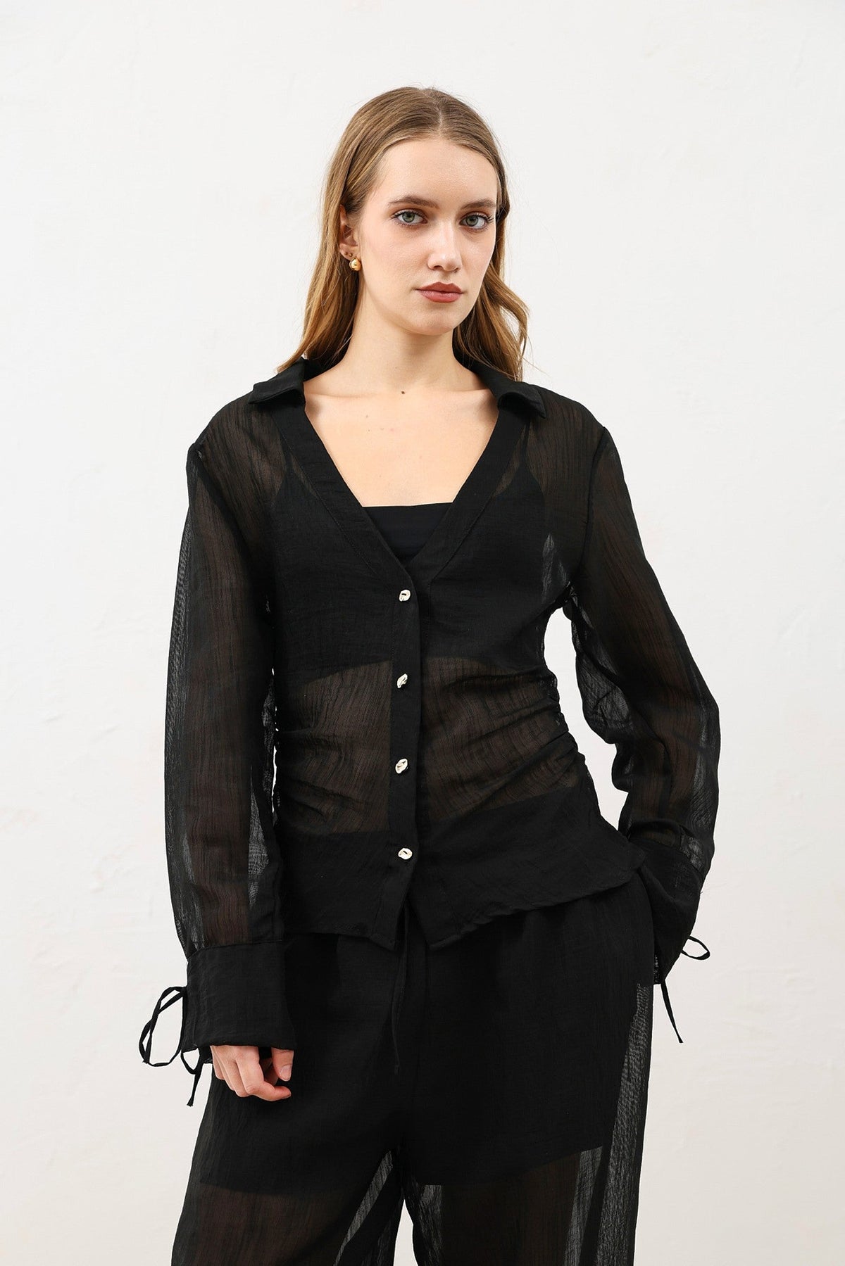 Antioch V-Neck Semi-Sheer Women's Shirt