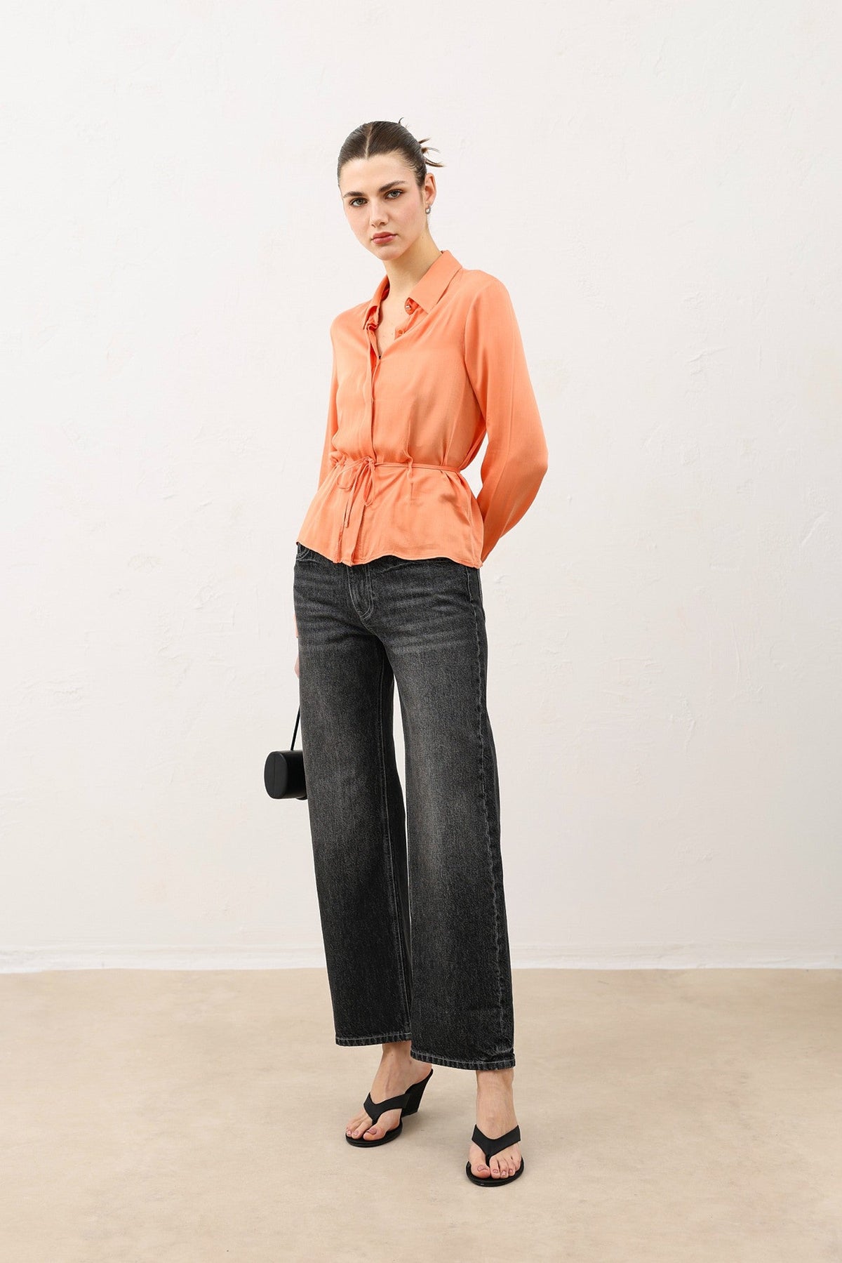 Women's Shirt with a Tie-Waist