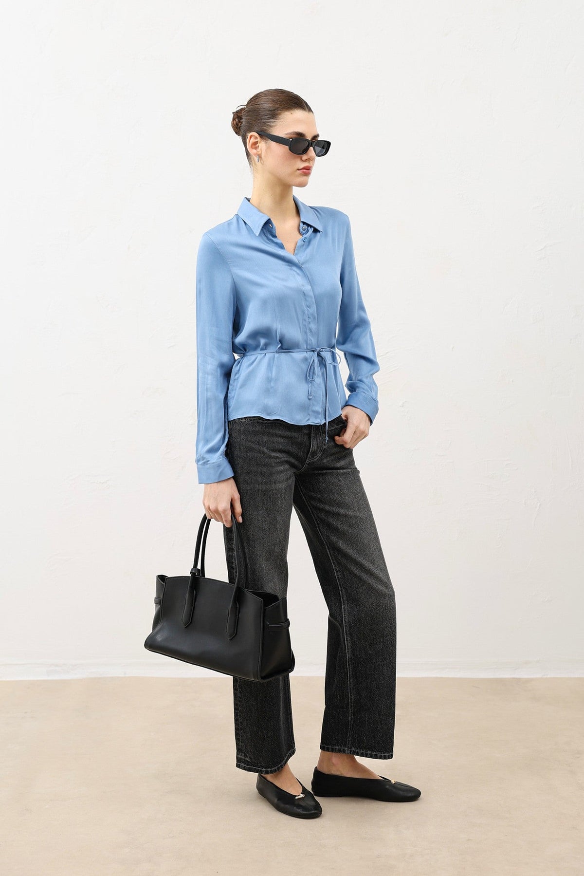 Antioch Women's Shirt with a Tie-Front Neckline