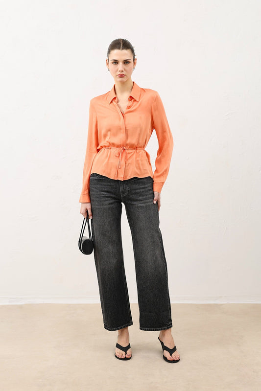 Women's Shirt with a Tie-Waist
