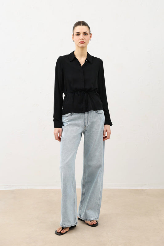 Antioch Women's Shirt with a Tie-Front Neckline