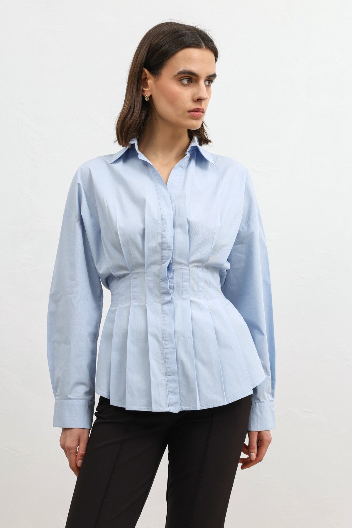 Ruffled Poplin Women's Shirt