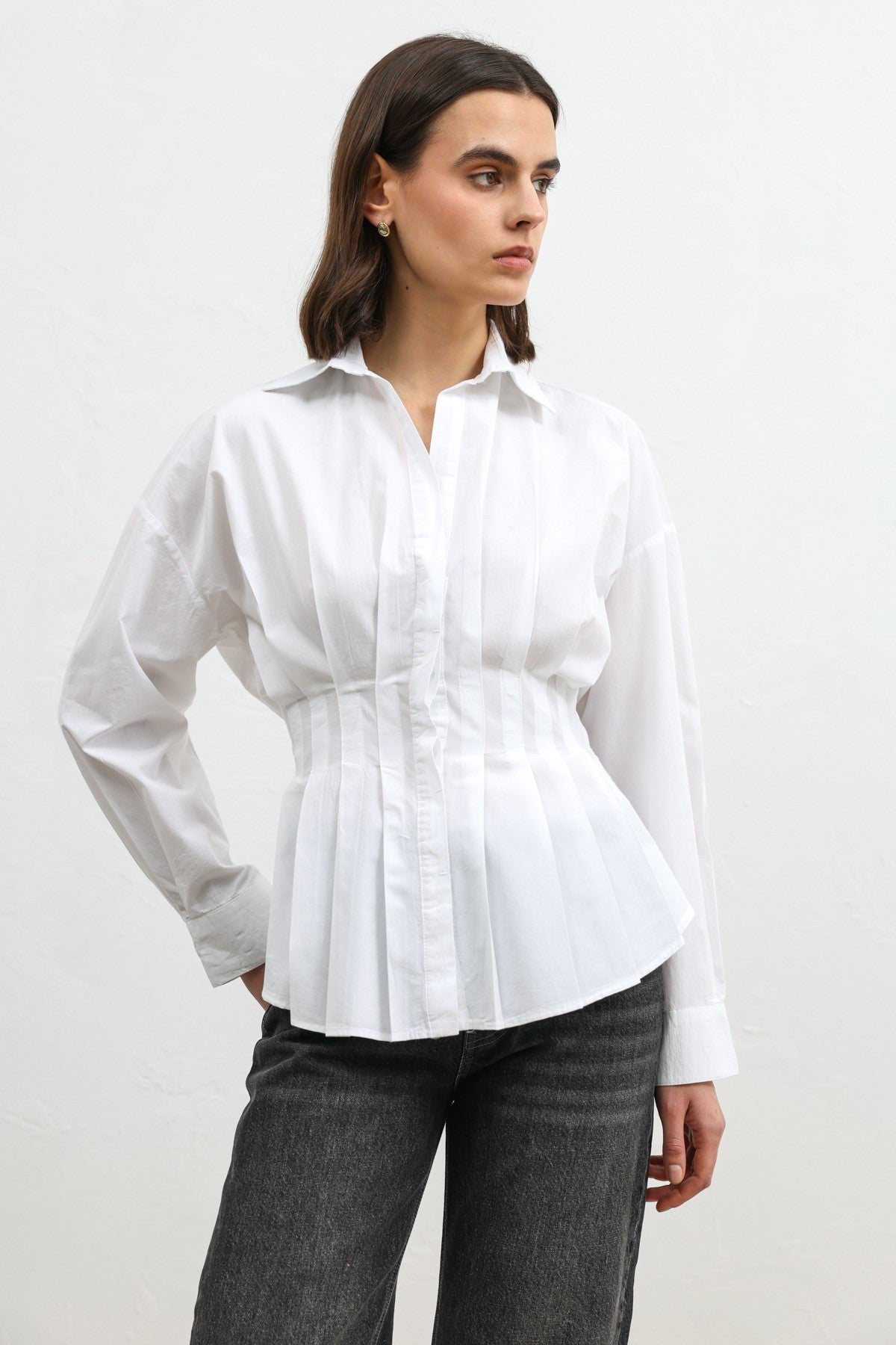 Ruffled Poplin Women's Shirt