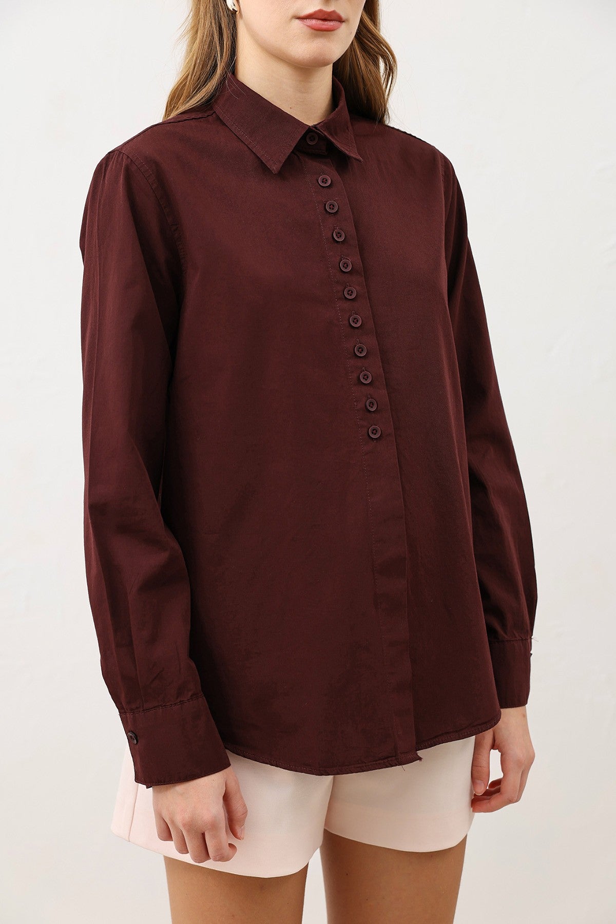 Antioch Poplin Shirt with Button Details
