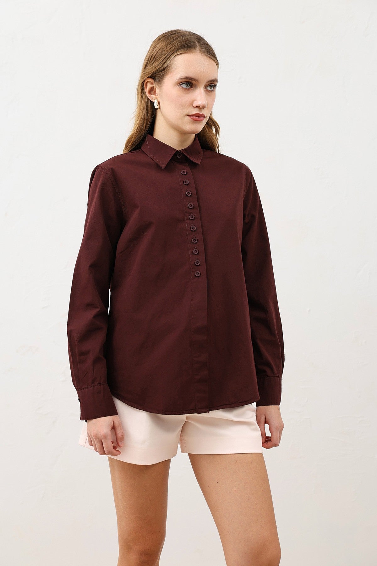 Antioch Poplin Shirt with Button Details