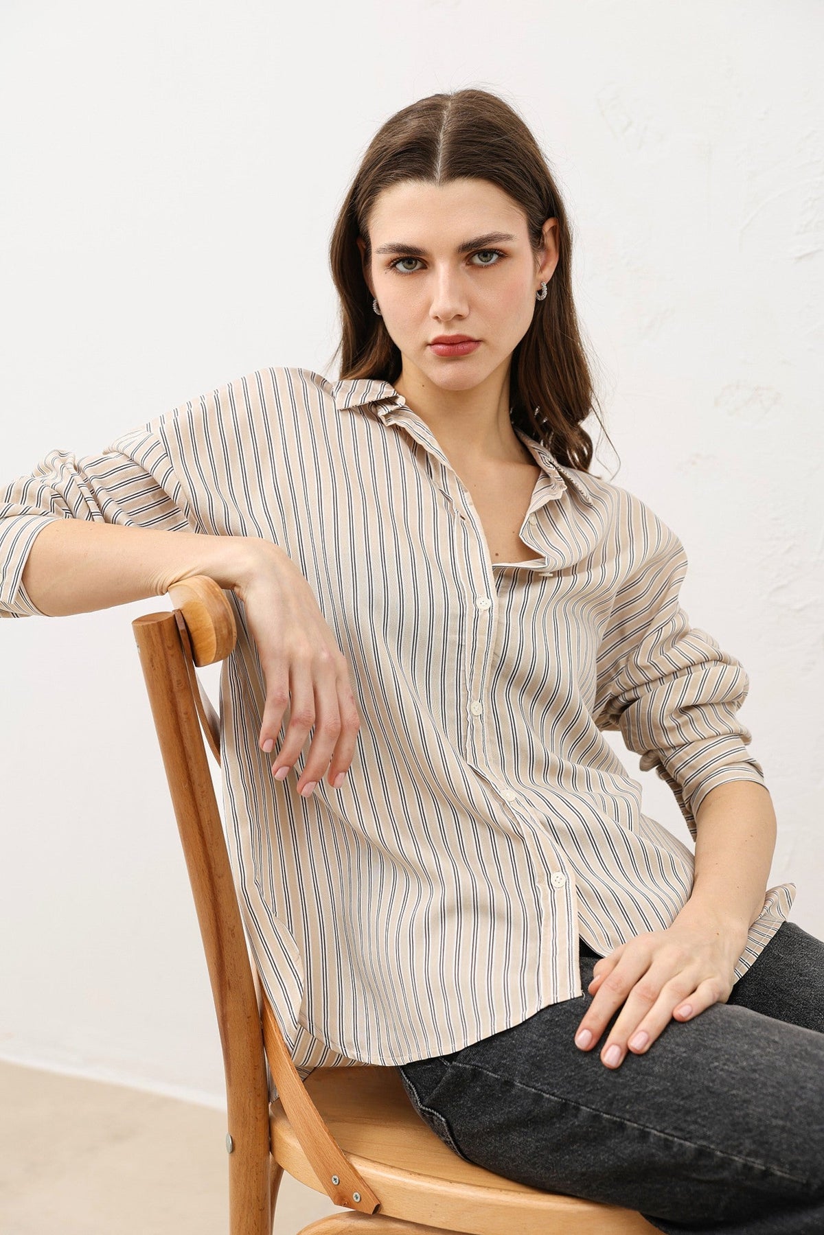 Antioch Oversized Striped Women's Shirt