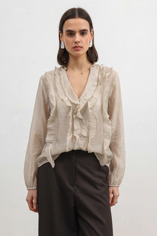Women's Ruffled Shirt