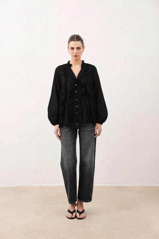 Women's Ruffled Shirt