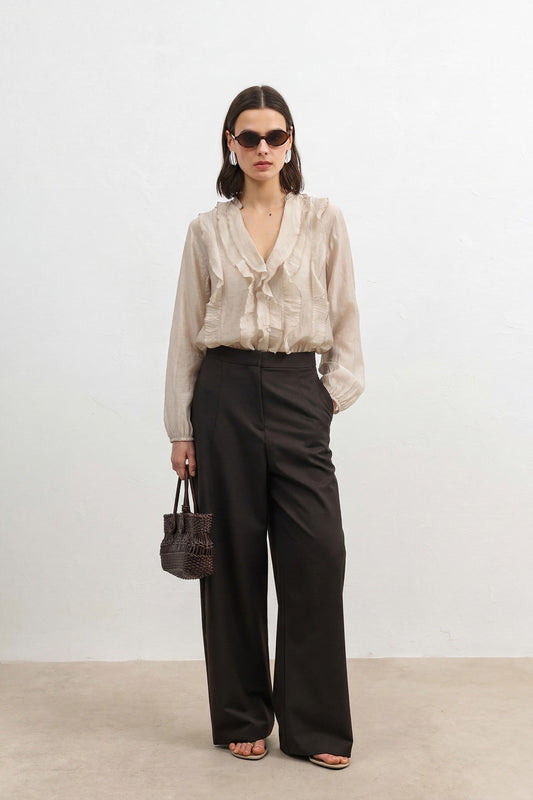 Women's Ruffled Shirt