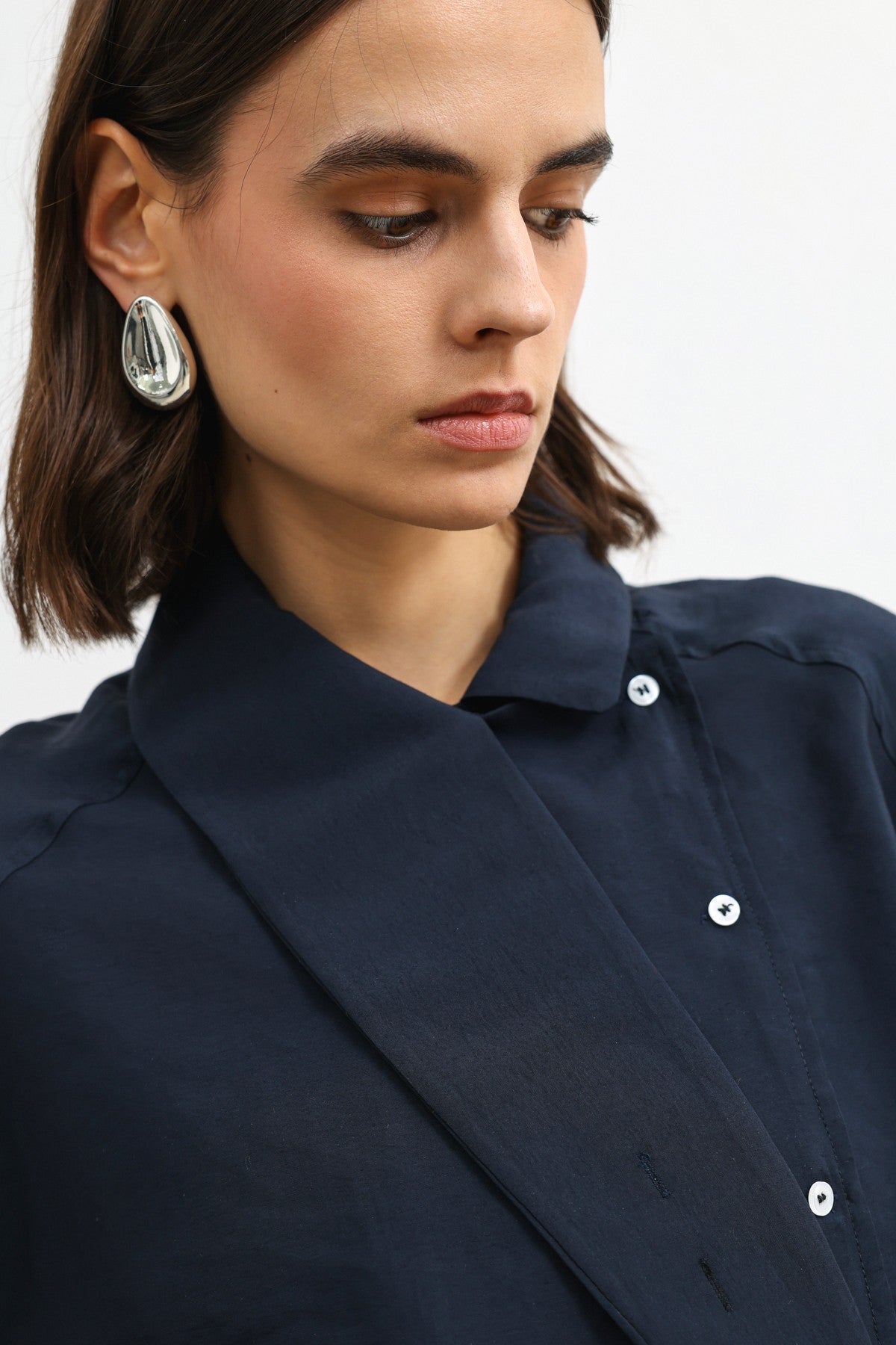 Antioch Women's Shirt with a Stand-Up Collar