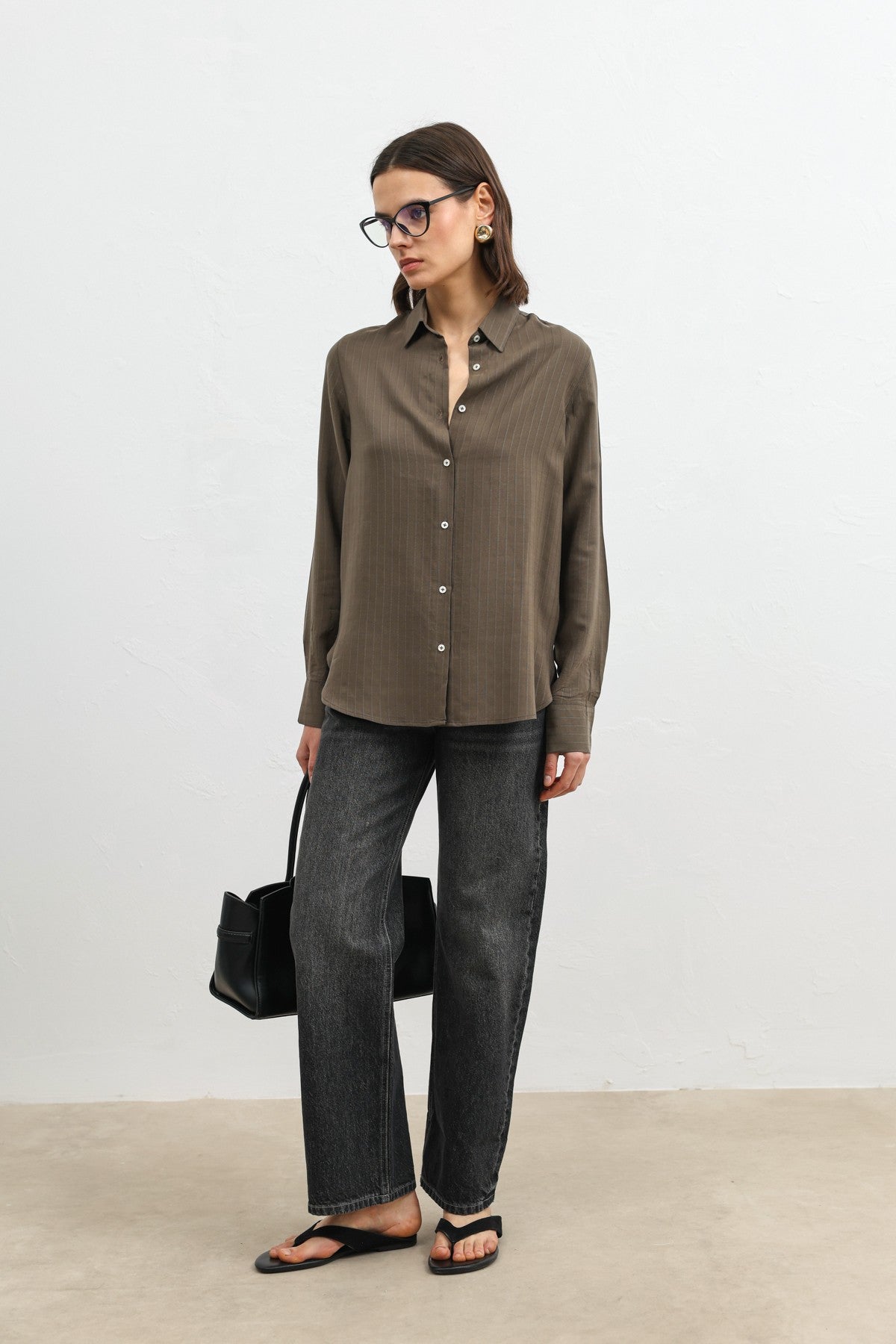 Antioch 100% Lyocell Striped Women's Shirt