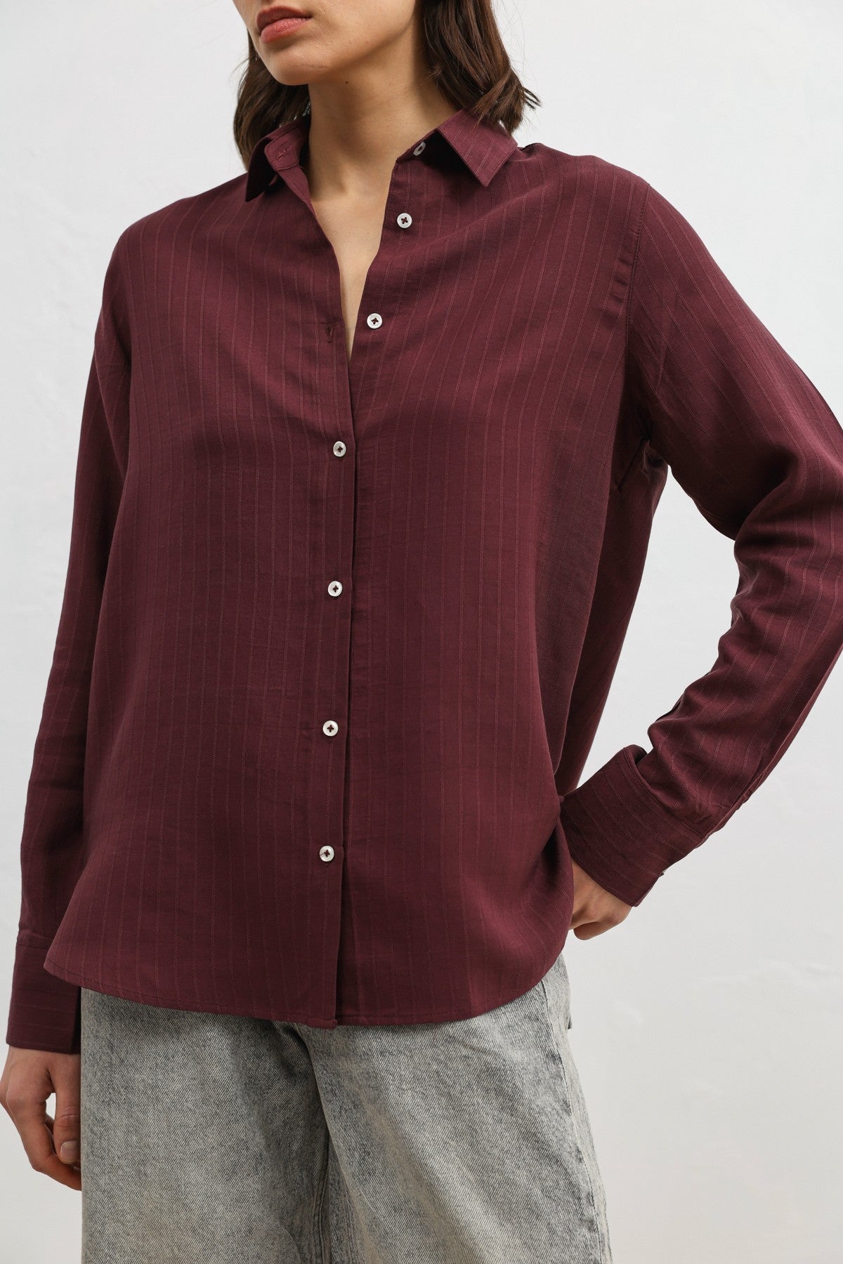 Antioch 100% Lyocell Striped Women's Shirt