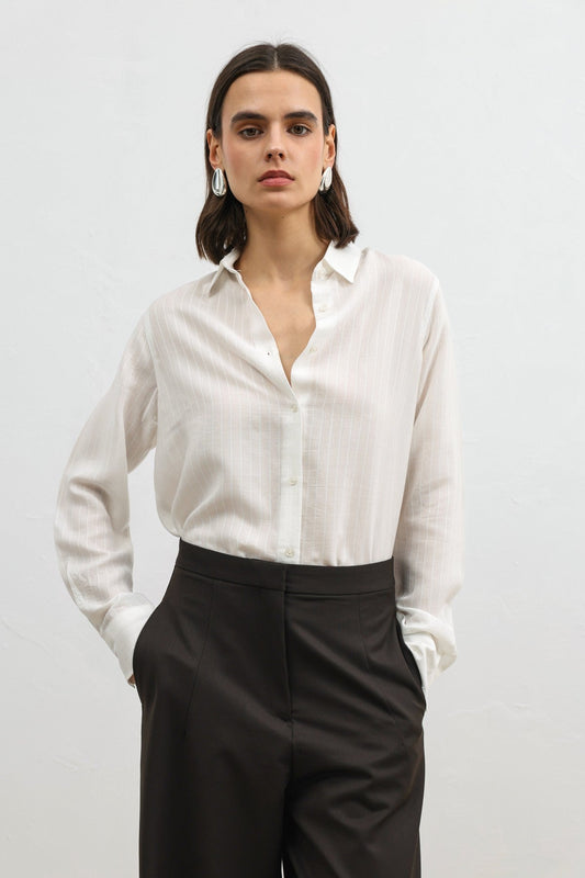 Antioch 100% Lyocell Striped Women's Shirt