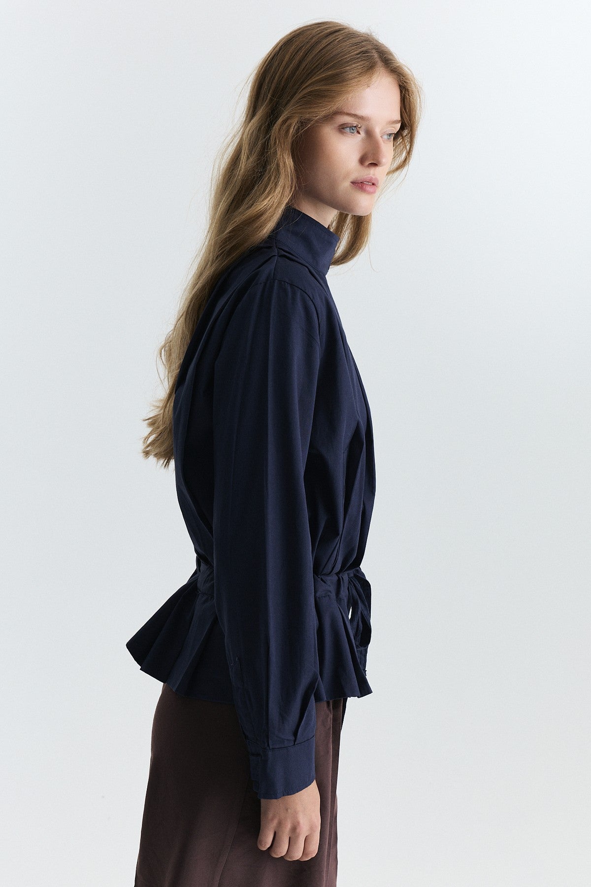 Waist-Tied Poplin Jacket