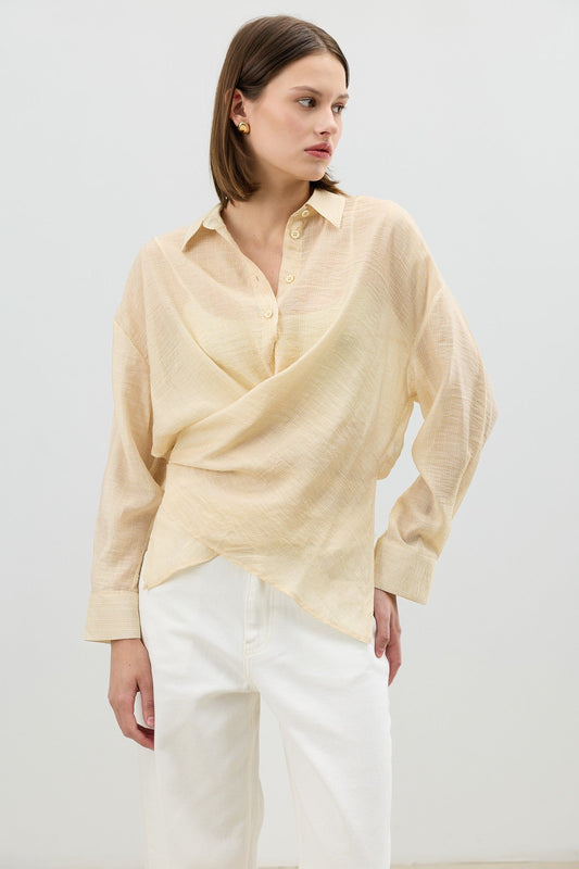 Antioch Women's Striped Cross-Over Shirt