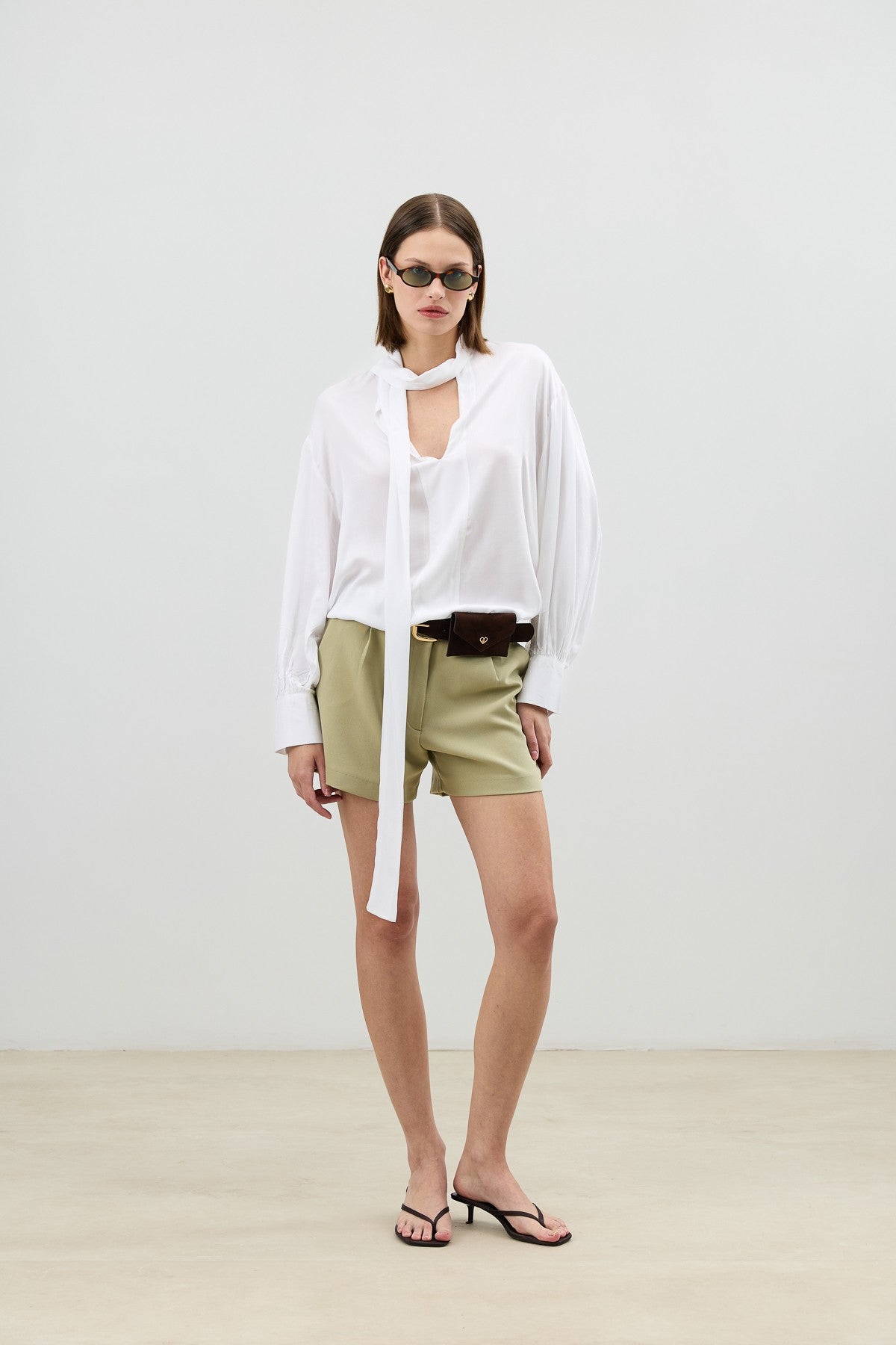 Antioch Bow-Tied Flowy Women's Blouse