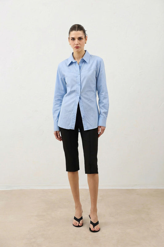 Antioch V-Neck Poplin Women's Shirt