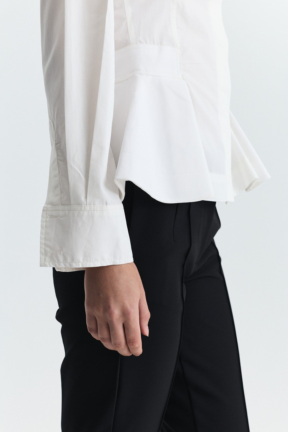 Peplum Poplin Shirt