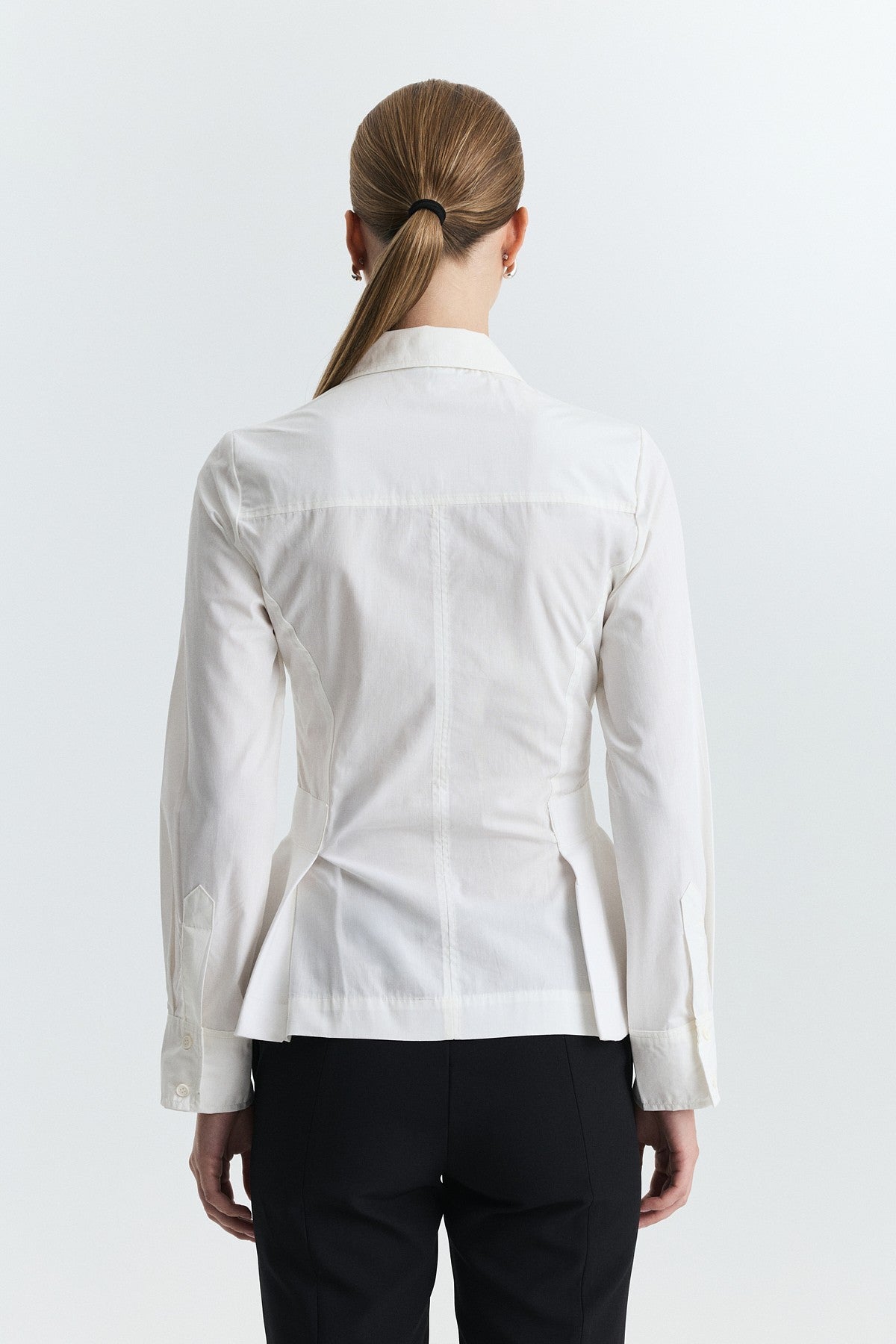 Peplum Poplin Shirt