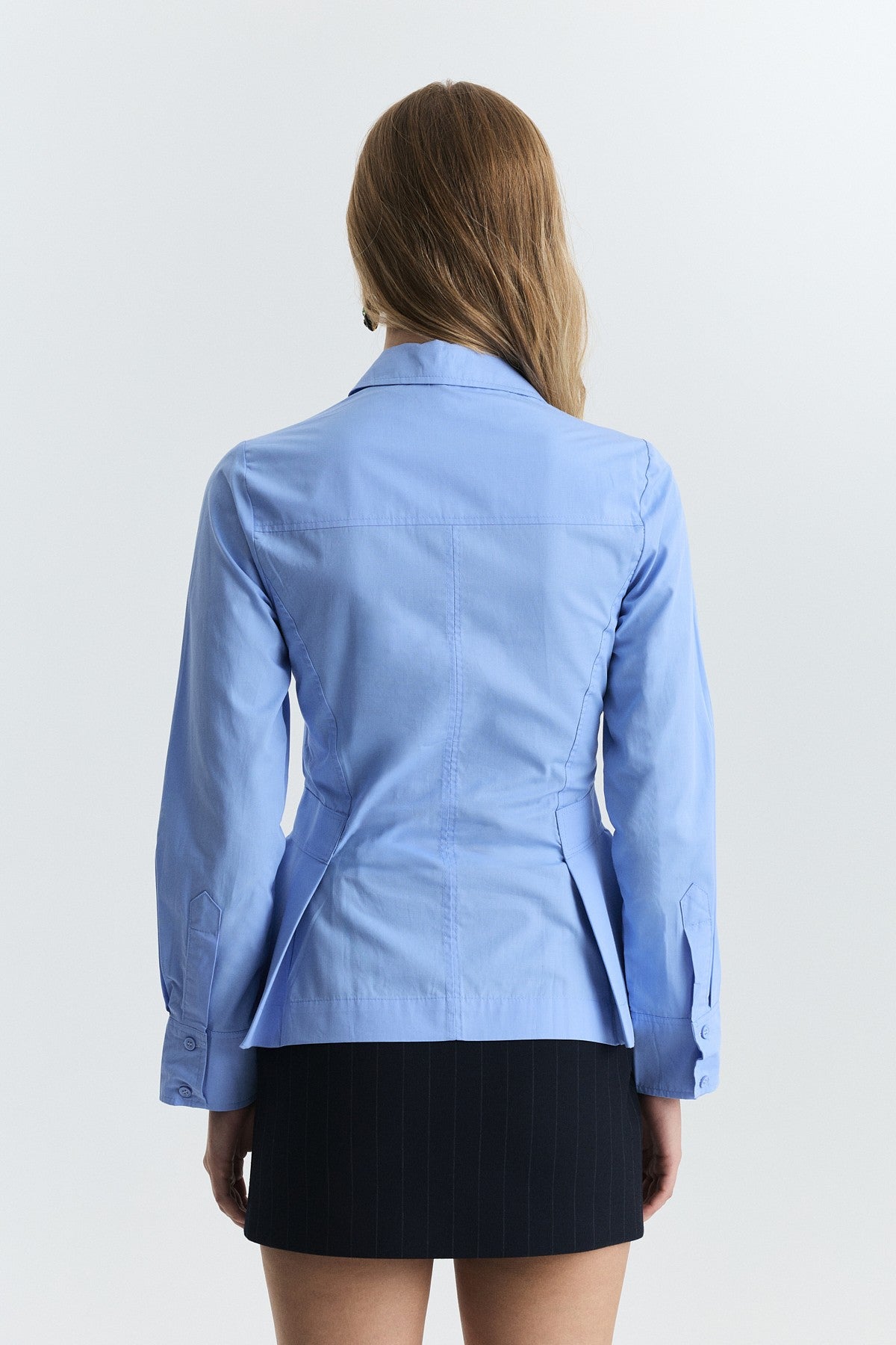 Peplum Poplin Shirt