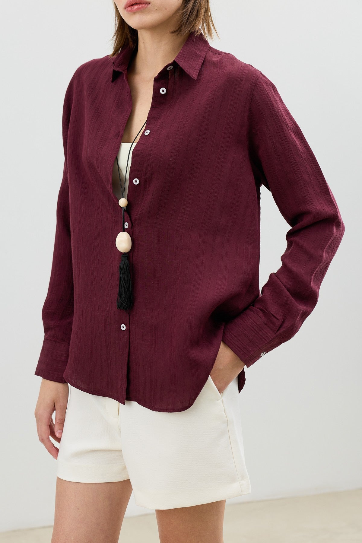 Antioch Women's Textured Shirt with Modal Blend