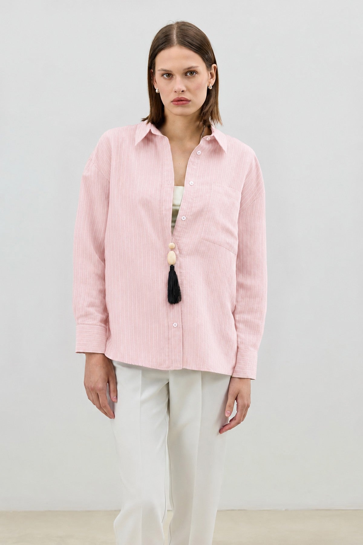 Women's Striped Shirt with Modal Blend