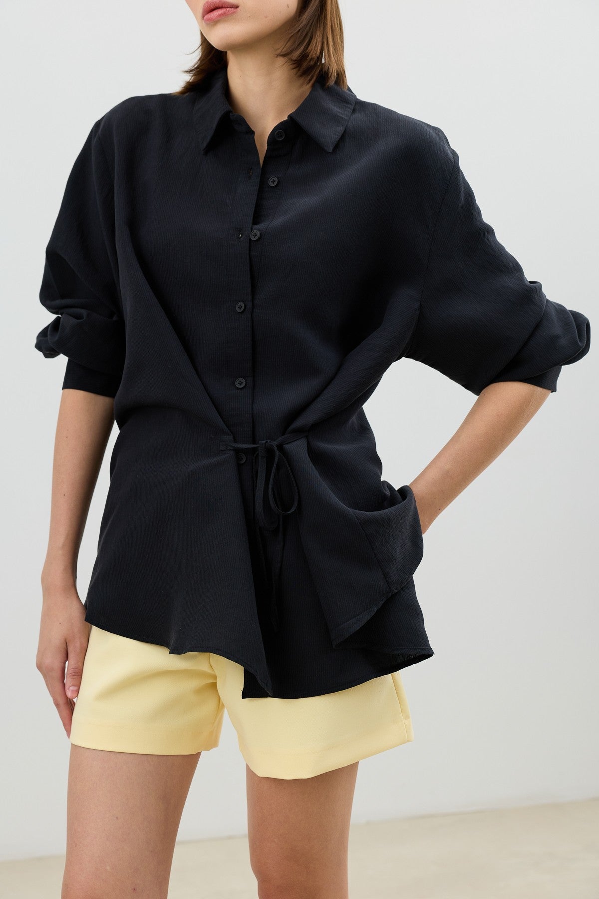 Antioch Tied-Waist Striped Women's Shirt